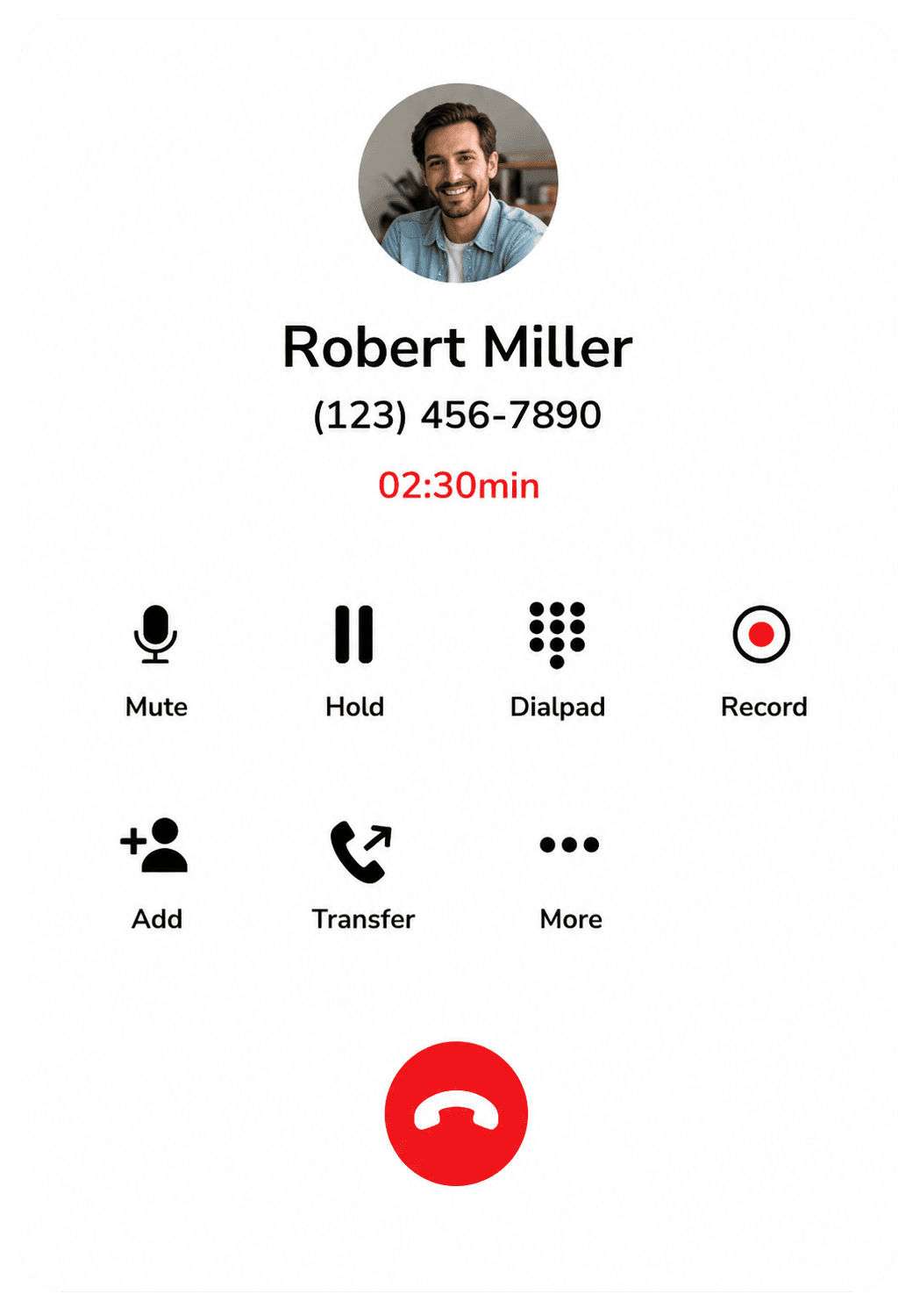 Active call card